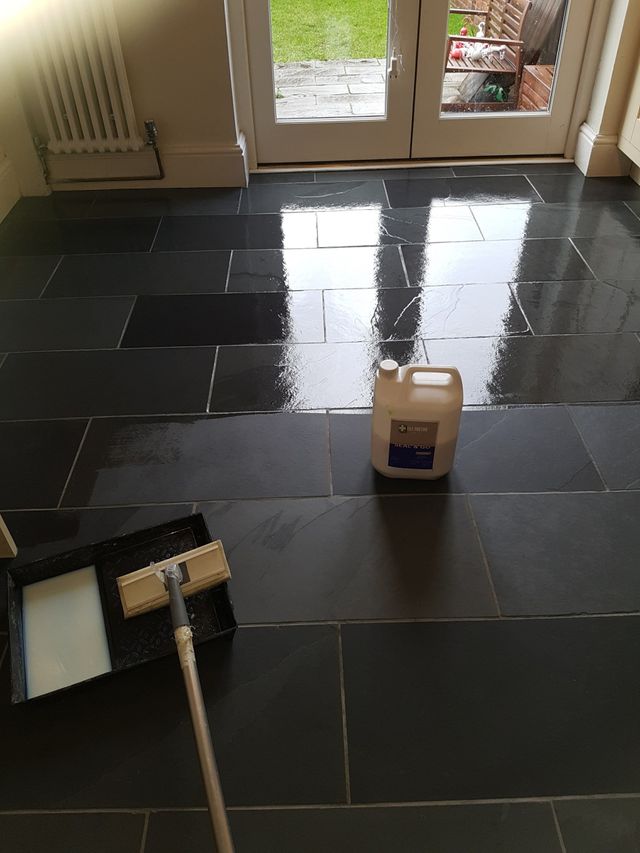 Slate Floor Cleaning And Sealing In Chorlton Manchester M21