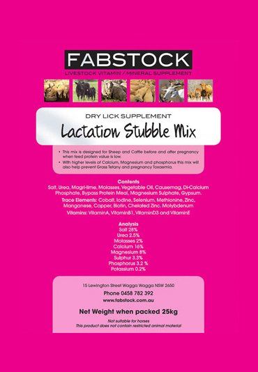 Lactation Stubble Mix