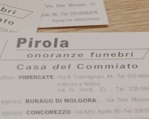 Onoranze Funebri Pirola Di Zappa Enrico F Lli Snc Vimercate Monza Brianza