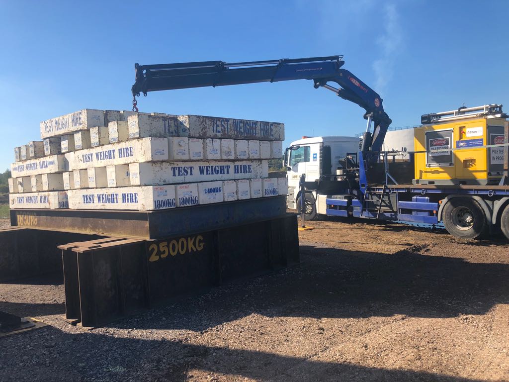 Static pile load testing throughout the UK with NDT Services Ltd in