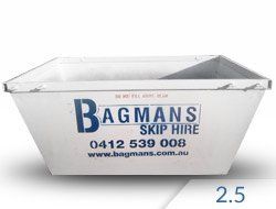 2.5 cubic metre skip hire
