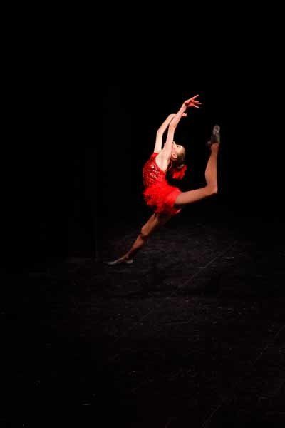 dancer wearing red