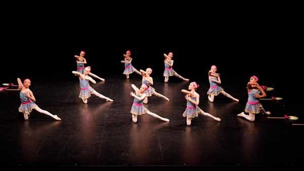 dancers all kicking leg out