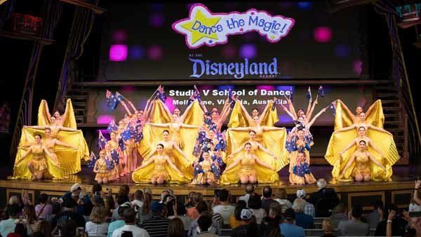 dancing in gold costumes