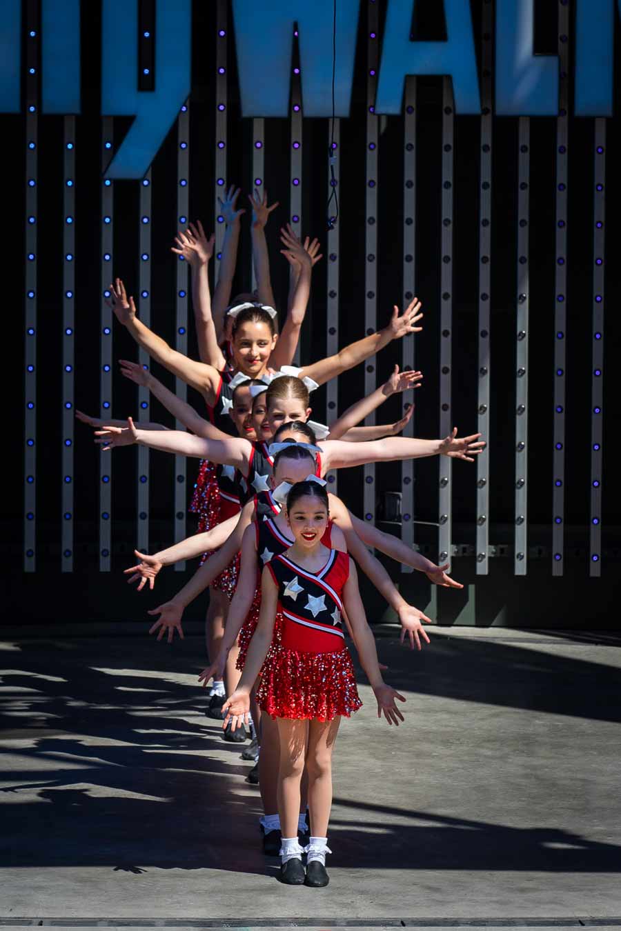 dance group in a line