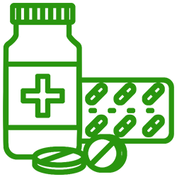 Icona medicazione, elettromedicali e sanitaria