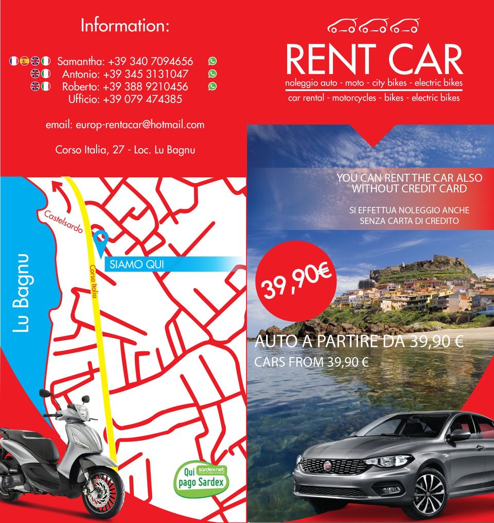 Escursioni organizzate Castelsardo Sassari Europ Rent A Car Servizi