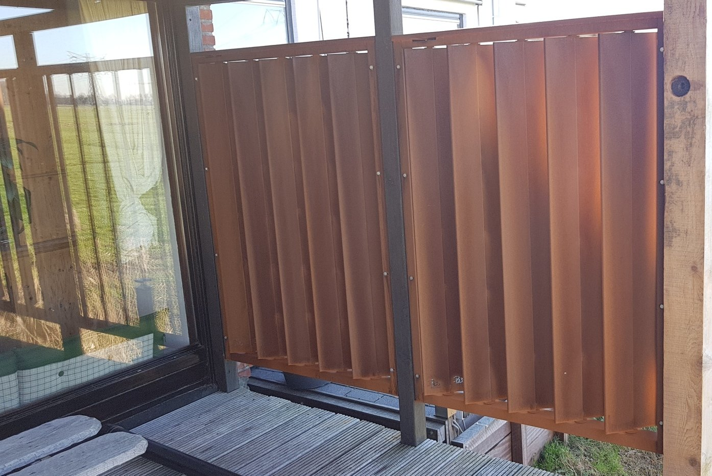 Cortenstalen shutters Bos Tuin &amp; Staal