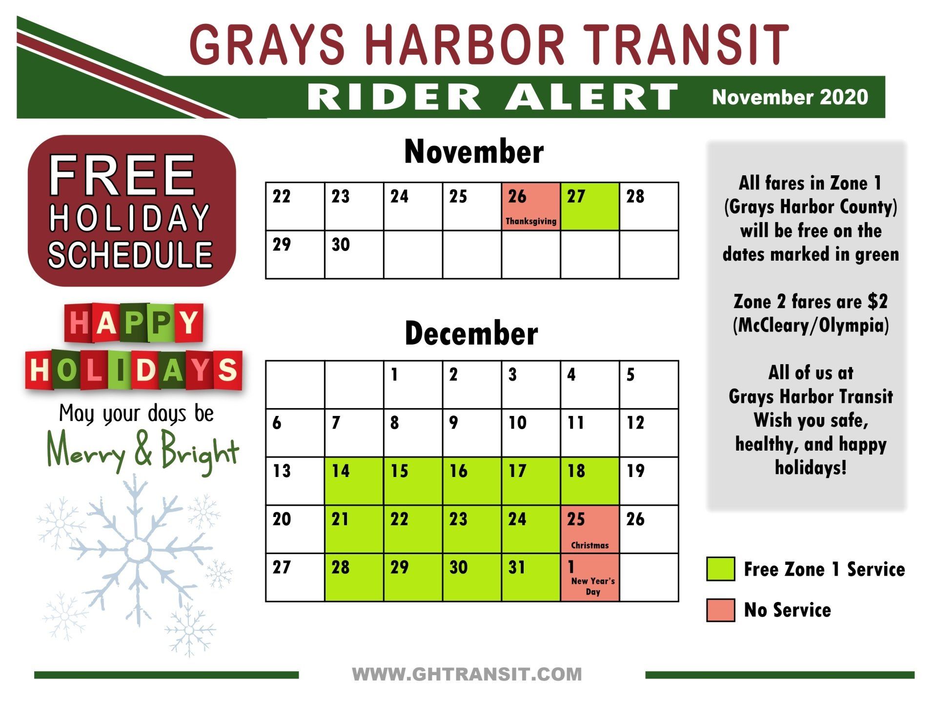 Grays Harbor Transit! > Bus Schedules & Maps