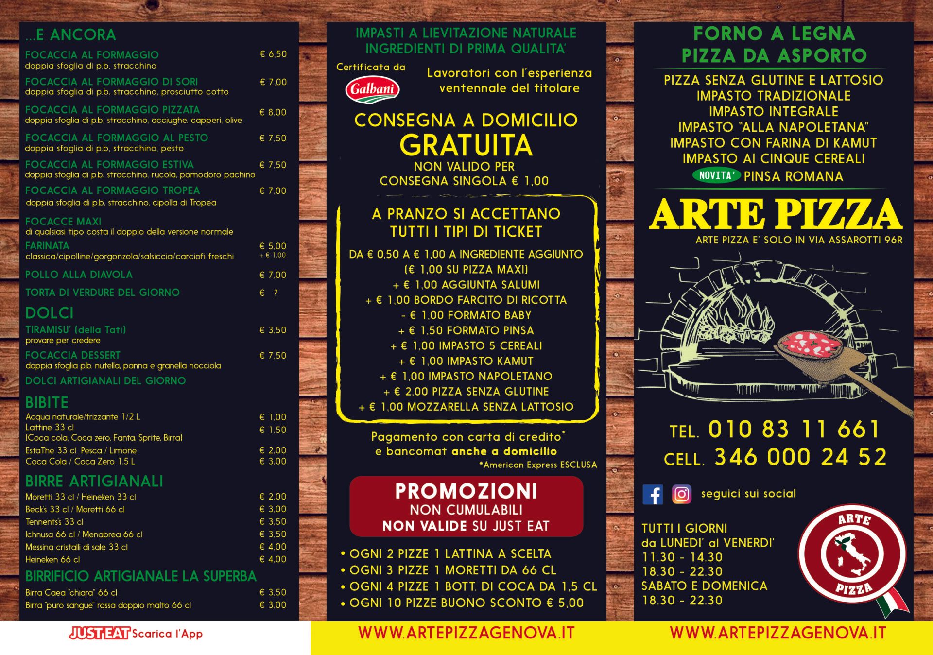 Pizze al piatto e al taglio Genova ARTE PIZZA