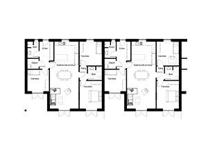 Plantegning rækkehus │ Find plantegninger på rækkehuse her