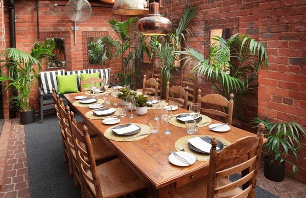 courtyard dining table