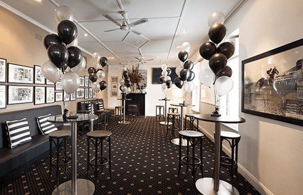 talbles with balloons