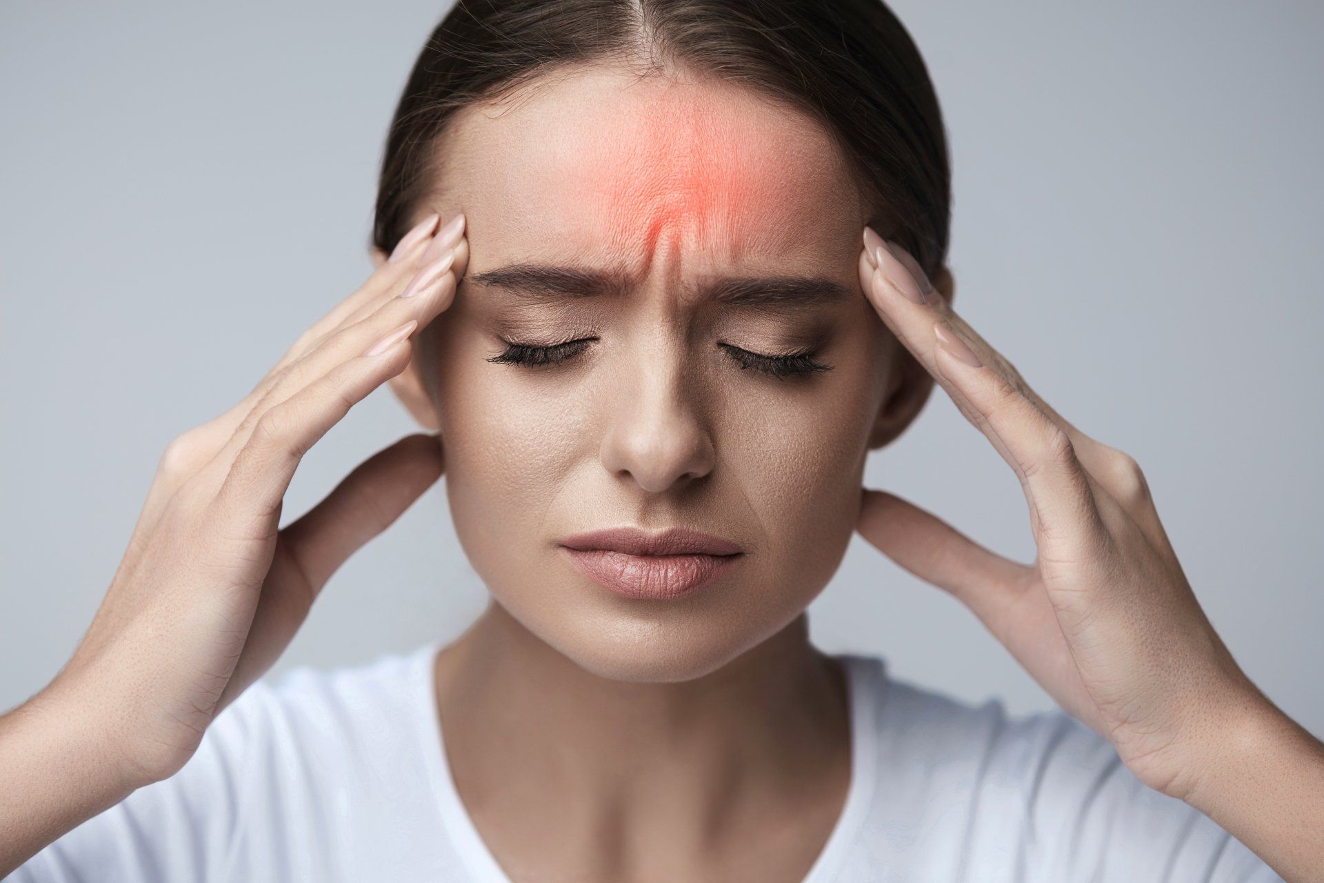 woman with headache