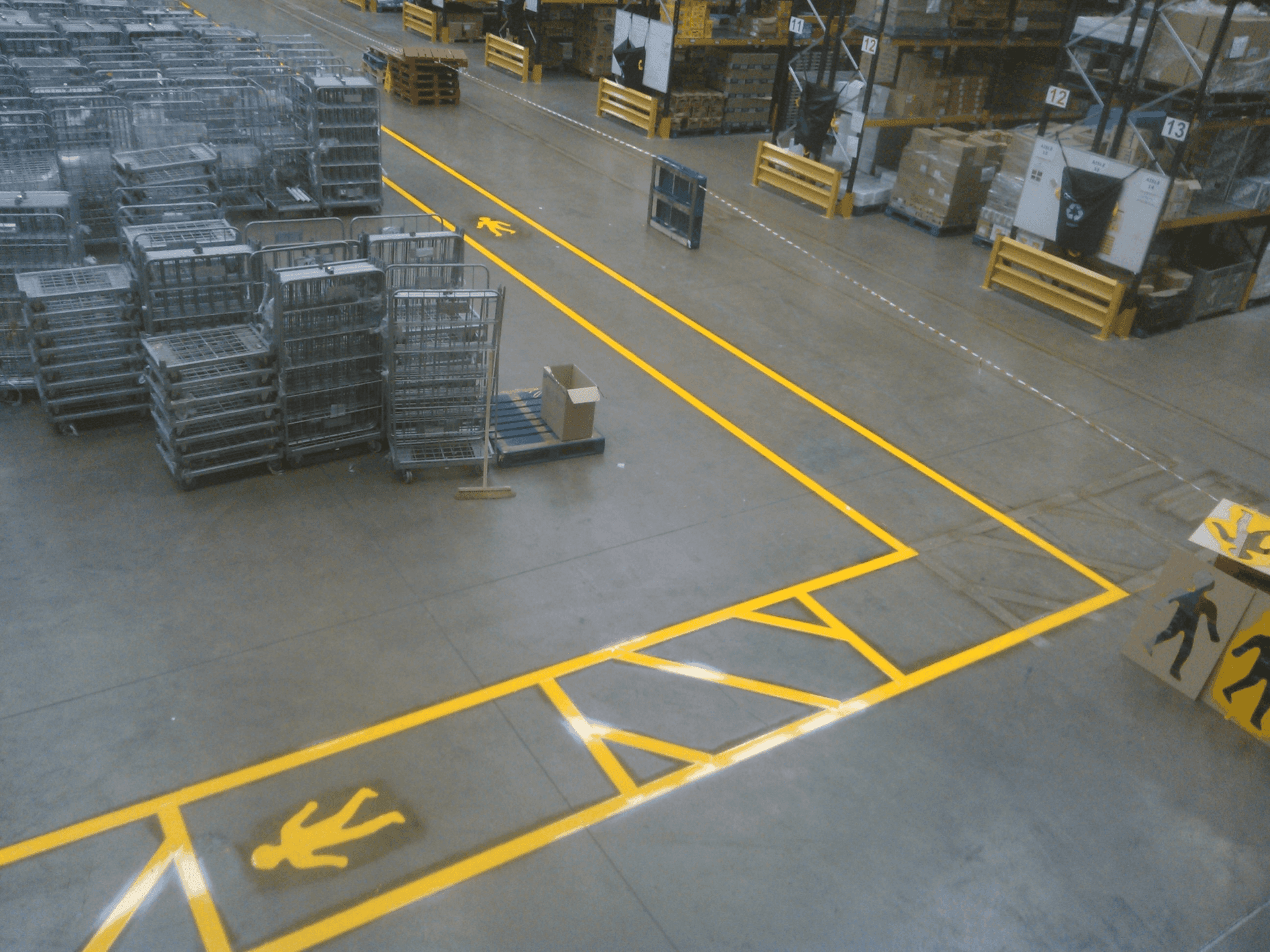 Safety Walkway Line Painting in Buckingham and the UK