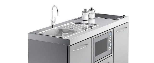 Monoblocco Cucina E Lavello.Progettiamo Cucine Compatte Bergamo Italia F M Progetto Cucina