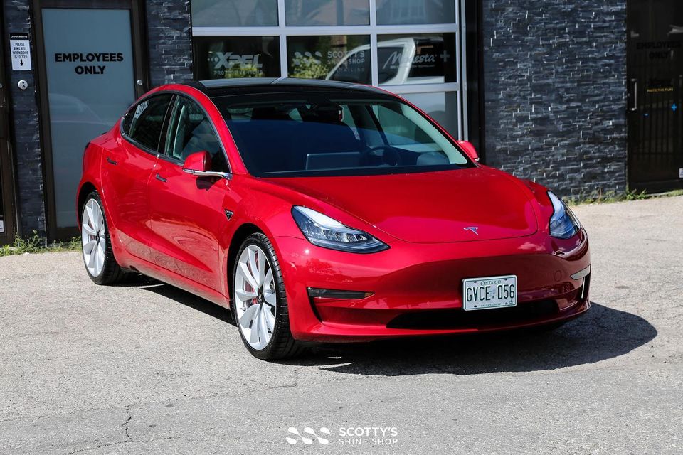 Tesla Week: Ceramic Coating Paint Model 3 in Red