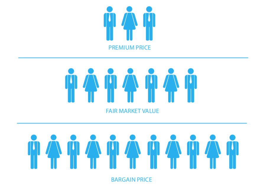 Premium Price,Fair market price,Bargain Price