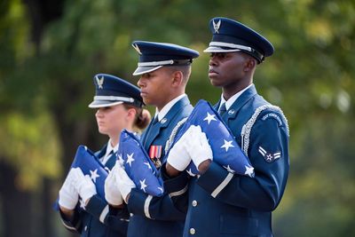 military funeral flag presentation protocol