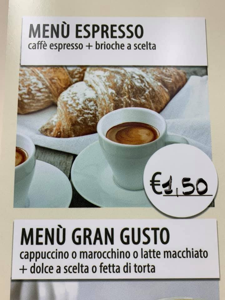 offerta espresso e cornetto