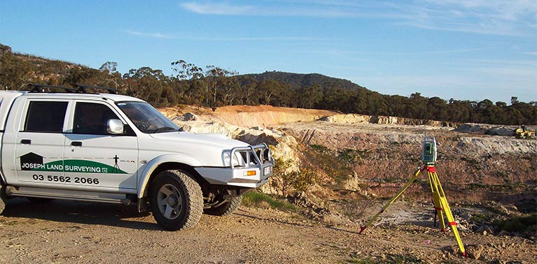 Joseph Land Surveying service truck