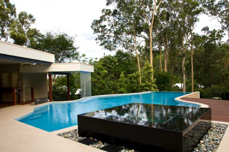 One of our custom designer pools in Brisbane