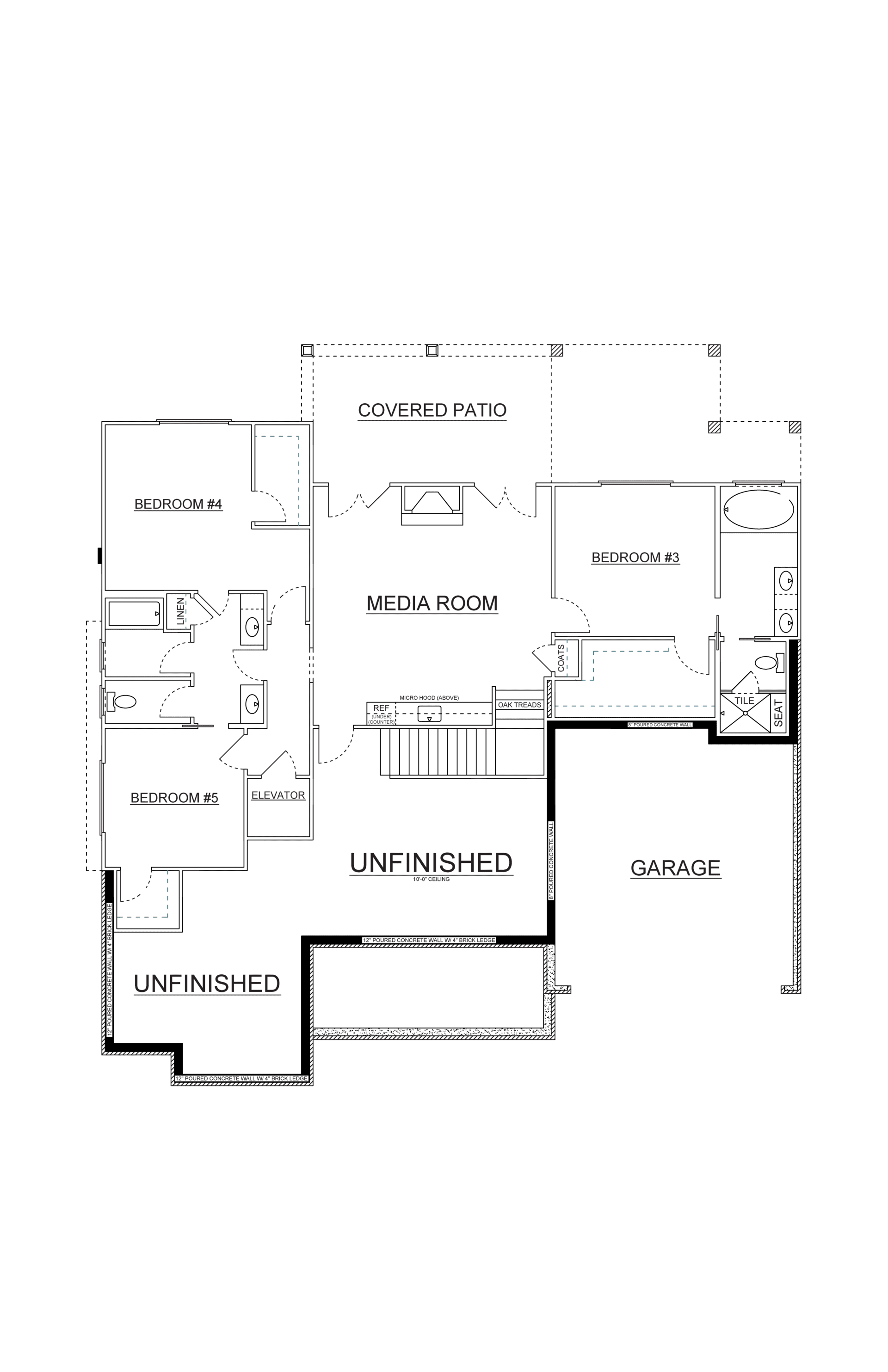 Harborside Floor Plan with a basement or elevator