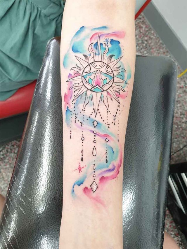 Sun And Moon Dream Catcher Tattoo Design - Tattoo Studio in Kawana, QLD