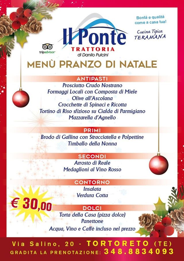 Menu Di Natale A Basso Costo.Cucina Tipica Abruzzese Tortoreto Te Il Ponte