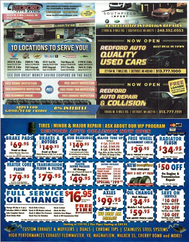 Car maintenance coupons detroit mi redford auto repair