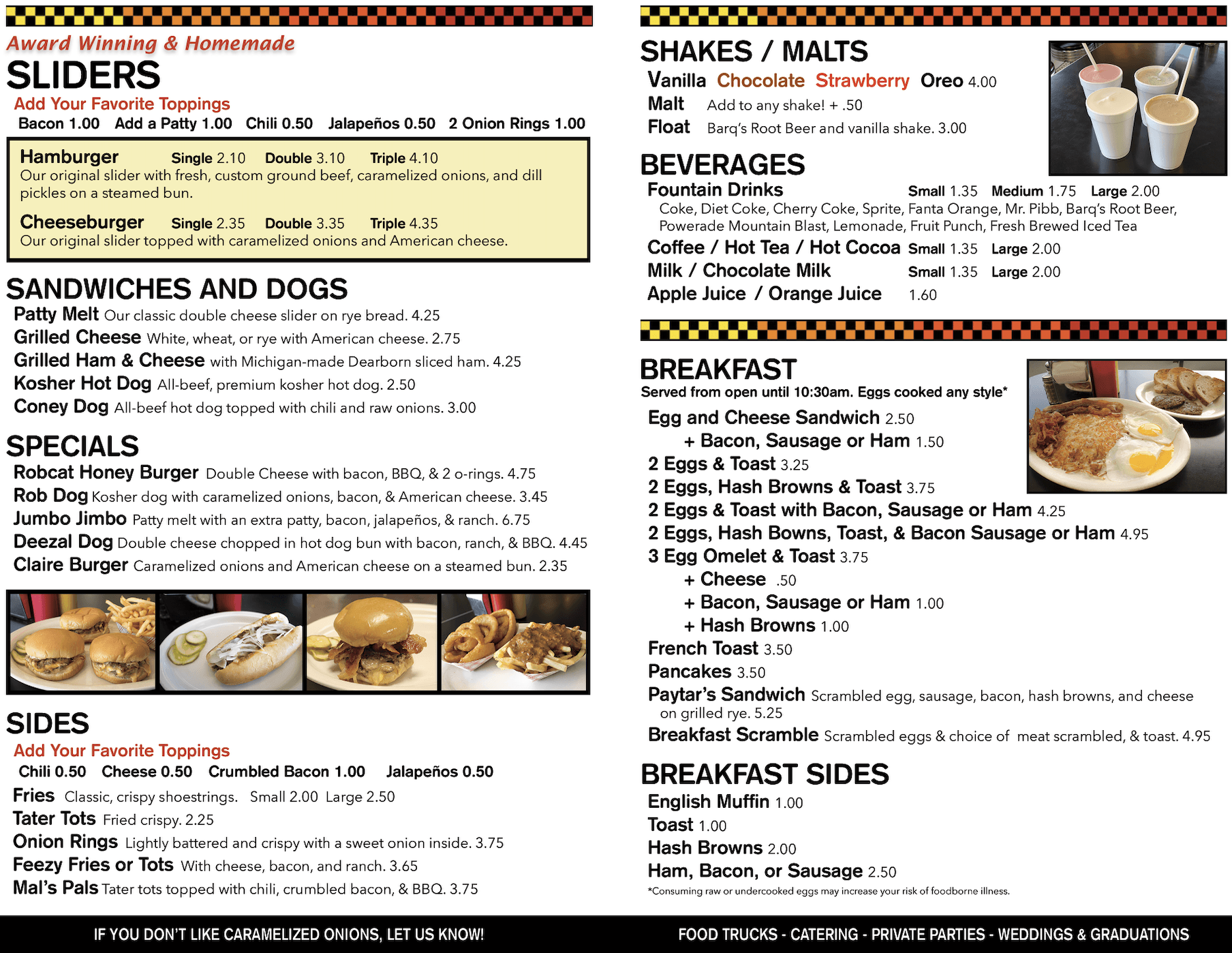 Hunter House Hamburgers Classic Sliders and Fries