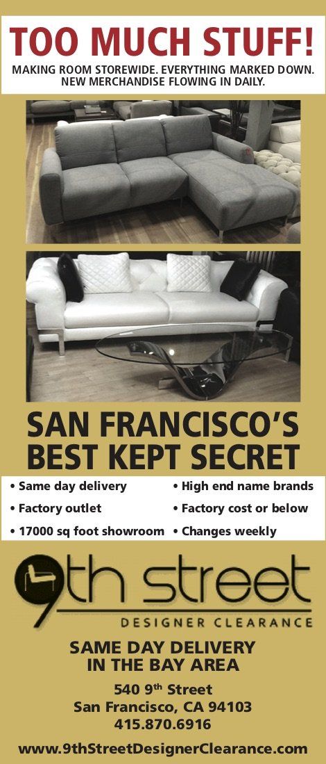 Furniture Deals 9th Street Designer Clearance San Francsiso Ca