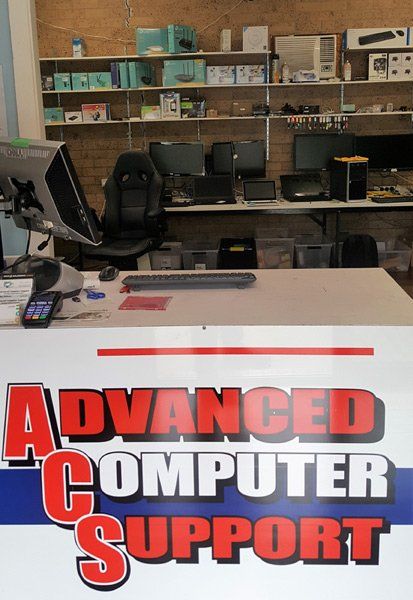 counter at advanced computer support store