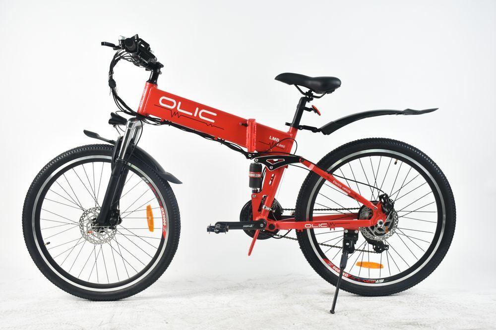 bright red electric bike — huntington beach, ca — olic ebikes