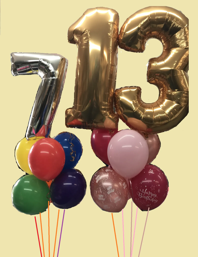 giant number balloons delivered