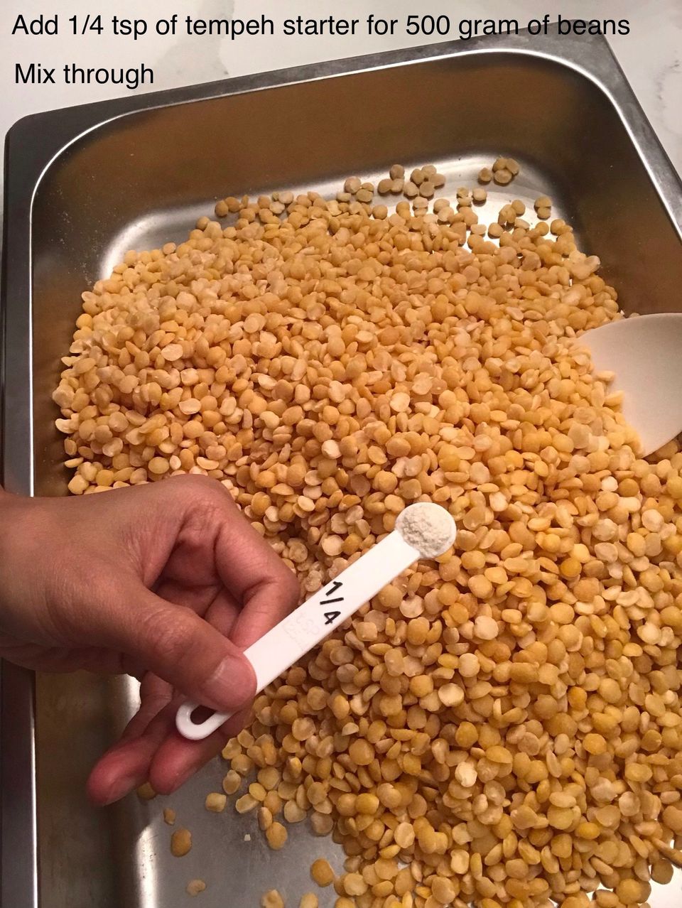 How to make tempeh with yellow split peas