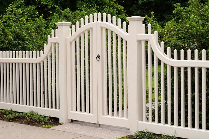 white wooden gate