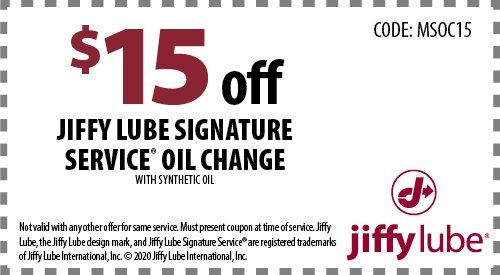 jiffy lube signature service oil change coupon