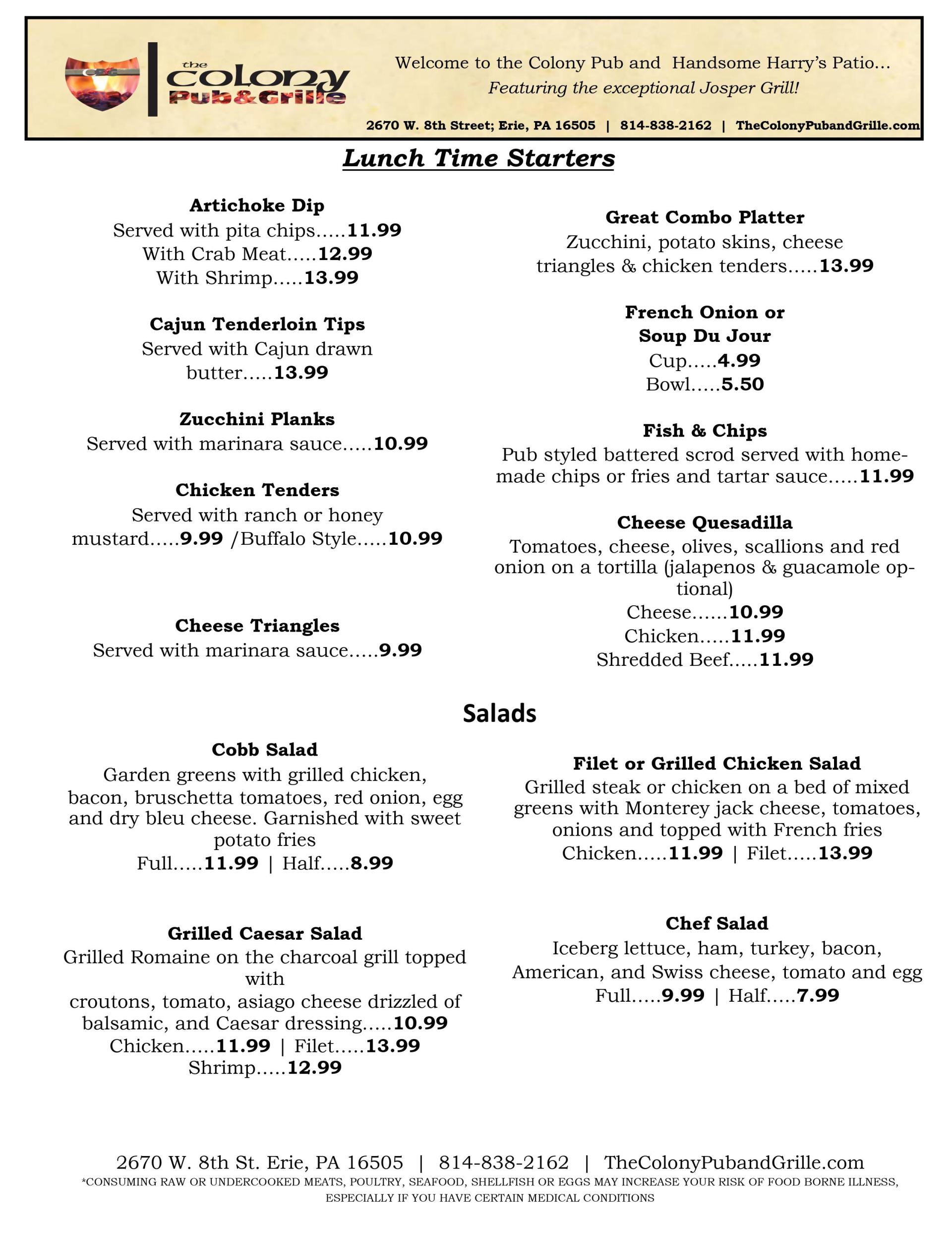 Colony Pub & Grille is a local restaurant in Erie, PA Located near