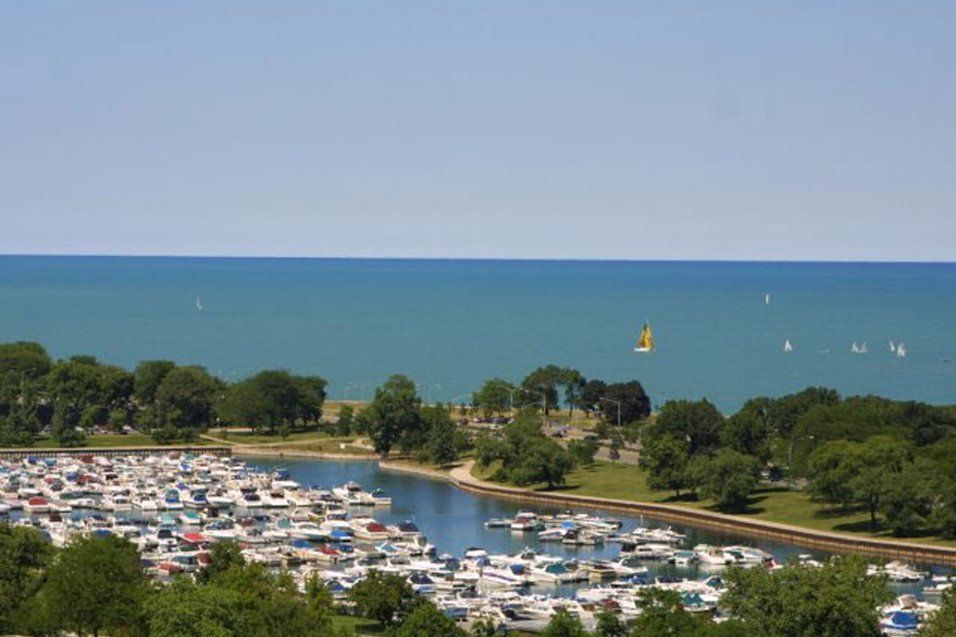 pool with seating at Belden-Stratford