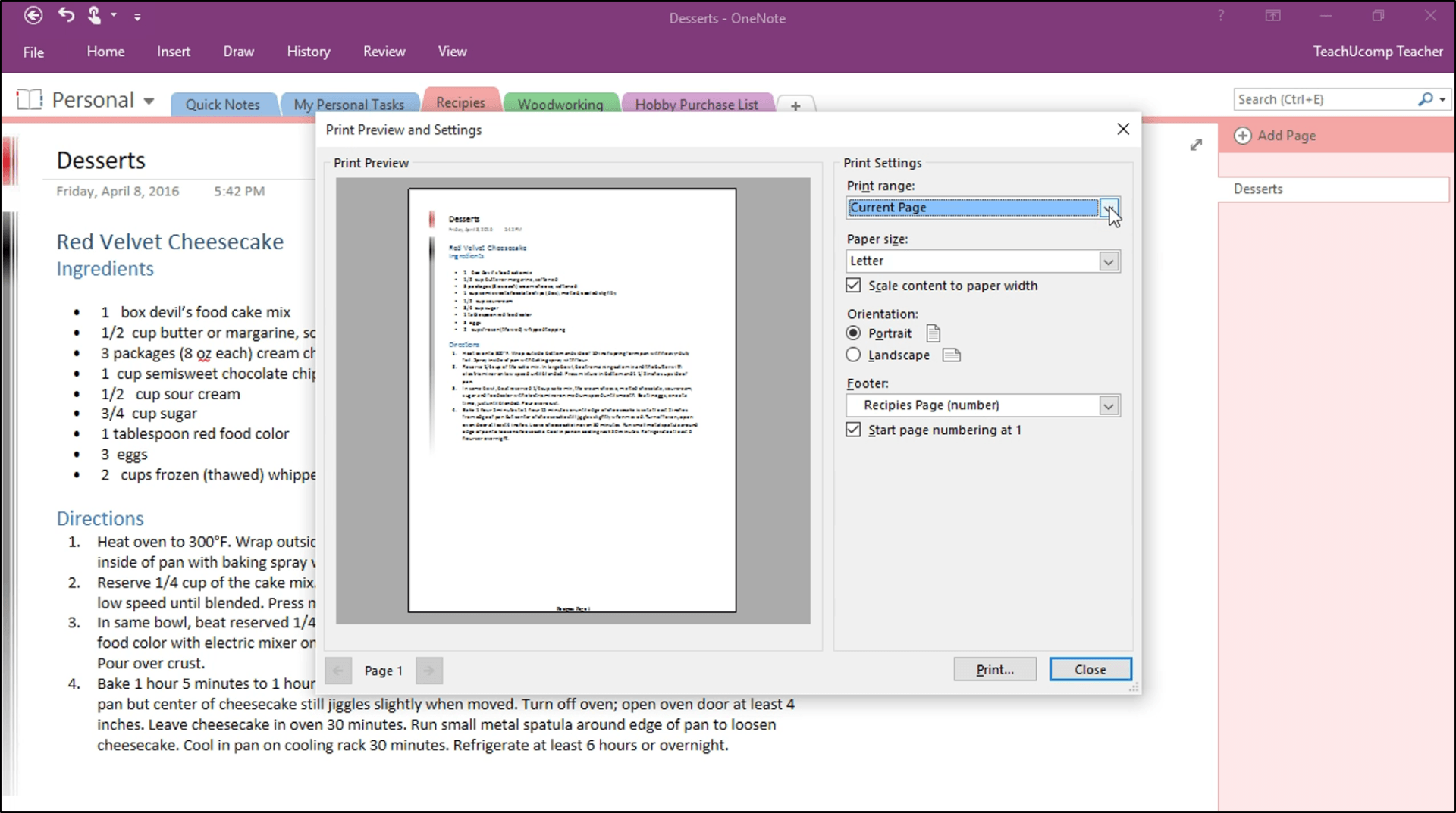 using onenote in teams